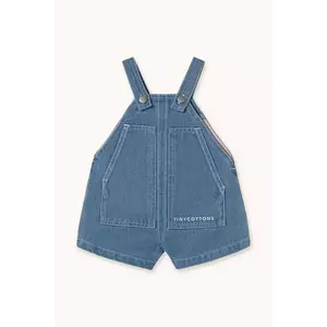Tinycottons salopete pentru copii BABY GRAPHIC DENIM DUNGAREE neted, SS25-244 imagine