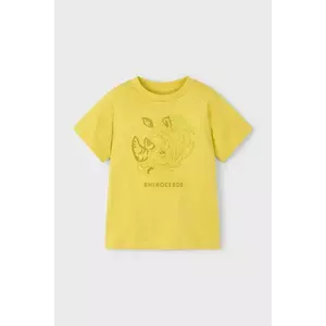 Mayoral tricou de bumbac pentru copii culoarea galben, cu imprimeu, 3042 imagine