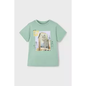 Mayoral tricou de bumbac pentru copii culoarea verde, cu imprimeu, 3043 imagine