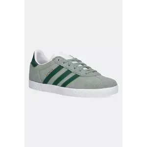 adidas Originals sneakers de piele întoarsă pentru copii GAZELLE culoarea verde, JP5540 imagine