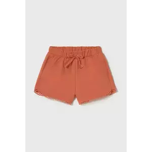 Mayoral pantaloni scurți din bumbac pentru bebeluși culoarea portocaliu, neted, 603 imagine