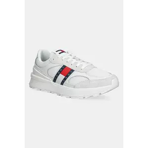 Tommy Jeans sneakers TJM TECHNICAL RUNNER ESS culoarea alb, EM0EM01537 imagine