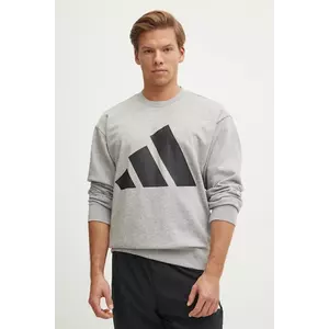 adidas bluza Essentials barbati, culoarea gri, cu imprimeu, JE8952 imagine