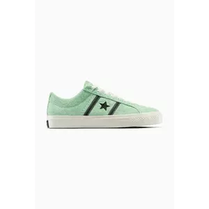 Converse tenisi din piele intoarsa One Star Academy Pro culoarea verde, A10578C imagine
