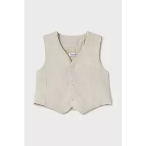 Mayoral vestă din amestec de in pentru bebeluși culoarea bej, 1303 imagine