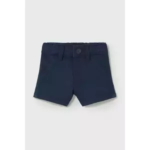 Mayoral Newborn pantaloni scurți din bumbac pentru bebeluși culoarea albastru marin, talie reglabila, 201 imagine