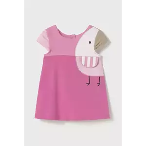 Mayoral Newborn rochie din bumbac pentru bebeluși culoarea roz, mini, dreaptă, 1872 imagine