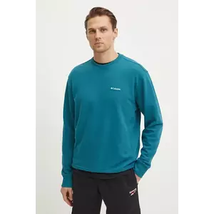 Columbia bluza barbati, culoarea verde, neted imagine