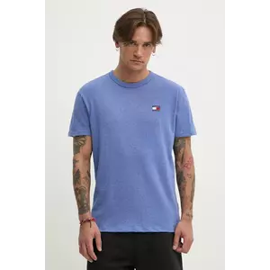 Tommy Jeans tricou din bumbac barbati, culoarea violet, neted, DM0DM20322 imagine