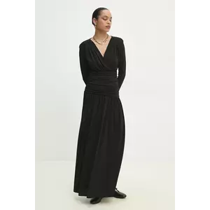 Answear Lab rochie culoarea negru, maxi, evazată imagine