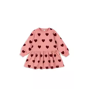 Konges Sløjd rochie fete LOU SWEAT DRESS OCS culoarea roz, mini, evazată, KS102019 imagine