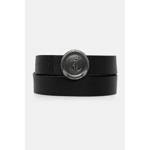 Just Cavalli curea de piele cu două fețe bărbați, culoarea negru, 78QA6F60 ZP300 imagine
