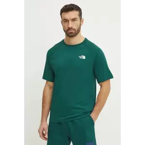 The North Face tricou din bumbac bărbați, culoarea verde, cu imprimeu, NF0A87NU6GI1 imagine