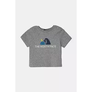 The North Face tricou copii KID GRAPHIC S/S TEE culoarea gri, cu imprimeu, NF0A8AXEDYX1 imagine