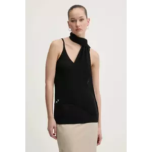 Heliot Emil bluză din amestec de lână culoarea negru, uni, PRESS25_W_07_072_BLK01 imagine