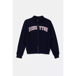 United Colors of Benetton hanorac de bumbac pentru copii culoarea albastru marin, cu imprimeu, 3J68C504N imagine