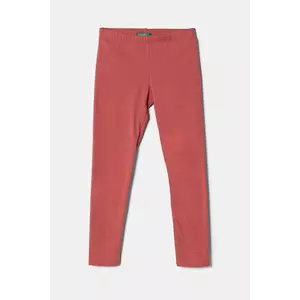 United Colors of Benetton leggins copii culoarea roz, uni, 3MT1CF02G imagine