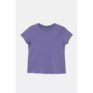 United Colors of Benetton tricou de bumbac pentru copii culoarea violet, 3I1XC109V imagine