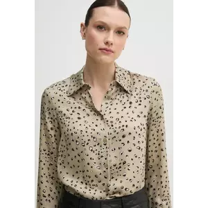 Sisley camasa femei, culoarea verde, cu guler clasic, regular, 5PHVLQFF7 imagine