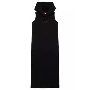Diesel rochie din bumbac pentru copii DYTES DRESS culoarea negru, midi, dreaptă, J02203 imagine