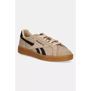 Reebok Classic sneakers din piele intoarsă CLUB C GROUNDS UK culoarea bej, 100229643 imagine