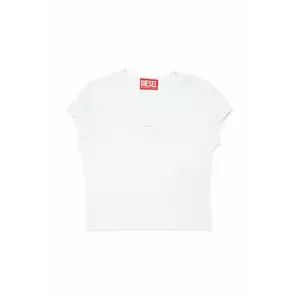 Diesel tricou de bumbac pentru copii TANGIE T-SHIRT culoarea alb, J01830 imagine