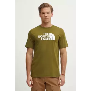 The North Face tricou Easy barbati, culoarea verde, cu imprimeu, NF0A8A6CTOE1 imagine