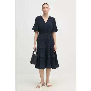 Joseph Ribkoff rochie culoarea bleumarin, midi, evazată, 251905 imagine