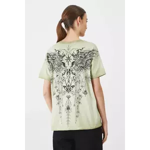 Medicine tricou din bumbac femei, culoarea verde imagine