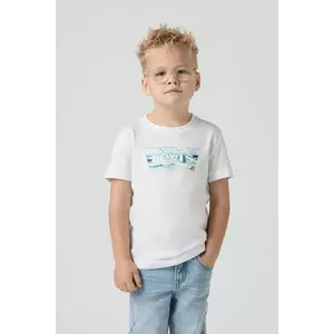 Levi's tricou copii CRASHING WAVES BATWING TEE culoarea alb, cu imprimeu, 8EM650 imagine