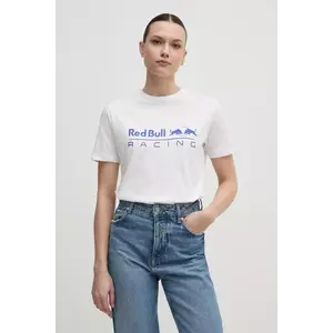 Red Bull Racing x Pepe Jeans tricou din bumbac STANDARD FIT TEE femei, culoarea alb, RL500004 imagine