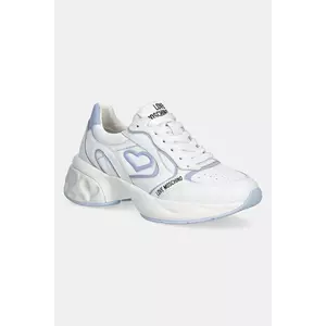 Love Moschino sneakers din piele culoarea alb, JA15296G1MIA110E imagine