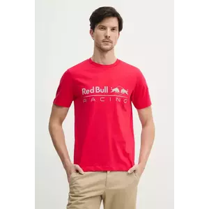 Red Bull Racing x Pepe Jeans tricou din bumbac LOGO TEE barbati, culoarea rosu, cu imprimeu, RM500016 imagine