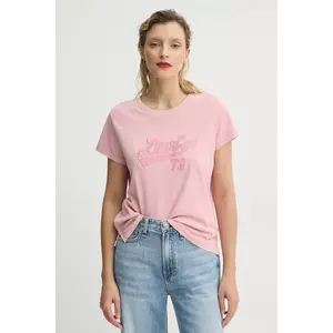 Levi's tricou din bumbac femei, culoarea roz, A8804 imagine