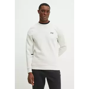Under Armour bluză Unstoppable Fleece Crew bărbați, culoarea gri, cu imprimeu, 1389351 imagine