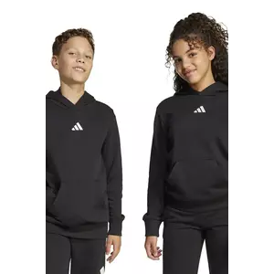 adidas bluză pentru copii culoarea negru, cu glugă, uni, JC9772 imagine