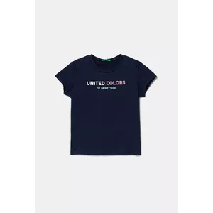 United Colors of Benetton tricou de bumbac pentru copii culoarea bleumarin, 3I1XC10MZ imagine