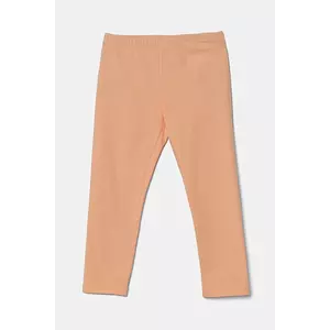 United Colors of Benetton leggins copii culoarea portocaliu, neted, 3MT1GF01L imagine