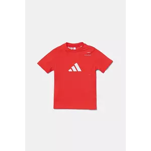 adidas tricou copii culoarea rosu, cu imprimeu, JD6014 imagine
