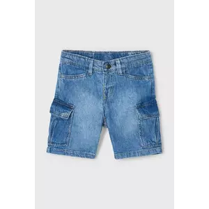 Mayoral pantaloni scurti din denim pentru copii cargo culoarea albastru marin, 3229 imagine