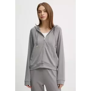 BOSS bluză lounge culoarea gri, cu glugă, neted, 50535842 imagine