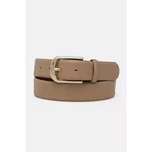 BOSS curea de piele femei, culoarea bej, 50480651 imagine