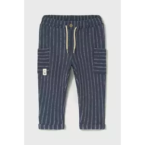 Mayoral pantaloni de bumbac pentru copii culoarea bleumarin, cu imprimeu, 1584 imagine
