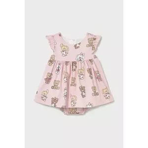 Mayoral Newborn rochie din bumbac pentru bebeluși culoarea roz, mini, evazată, 1869 imagine