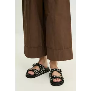 Answear Lab papuci din piele femei, culoarea negru imagine