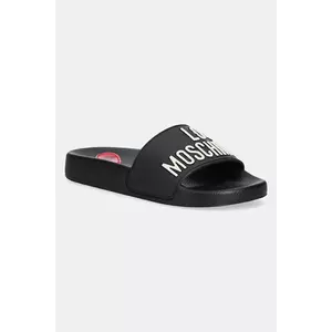 Love Moschino papuci femei, culoarea negru, JA28052G1MI14000 imagine