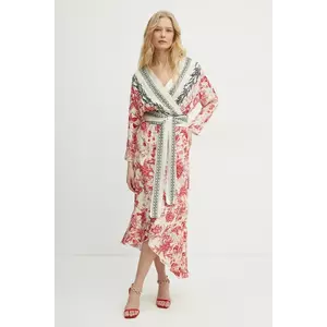 Simona Corsellini rochie culoarea bej, midi, dreaptă, P25CPAB004 imagine