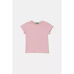 United Colors of Benetton tricou de bumbac pentru copii culoarea roz, 3I1XG106Y imagine