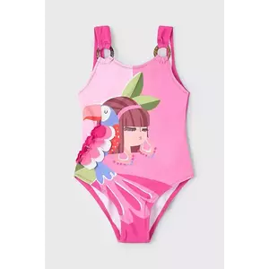 Mayoral costum de baie dintr-o bucată pentru copii culoarea roz, 3718 imagine