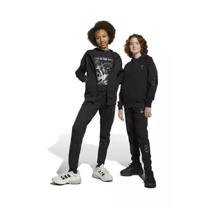 adidas pantaloni de trening pentru copii culoarea negru, cu imprimeu, JF3635 imagine